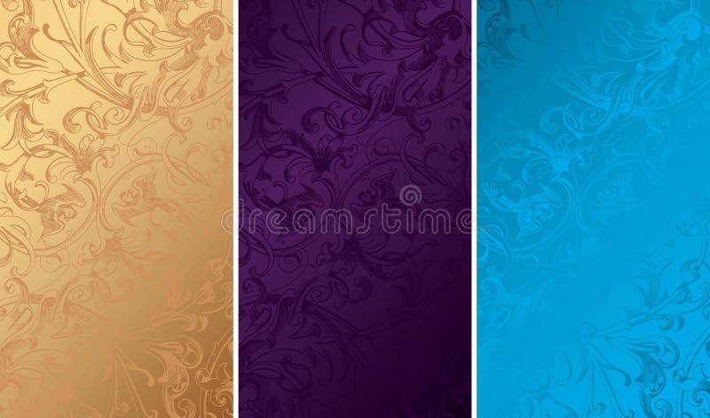 Texturas florales del fondo de la vendimia stock de ilustración Texturas florales del fondo de la vendimia stock de ilustración