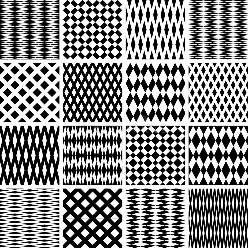 Texturas geométricas. Testes padrões sem emenda ajustados. ilustração stock Texturas geométricas. Testes padrões sem emenda ajustados. ilustração stock