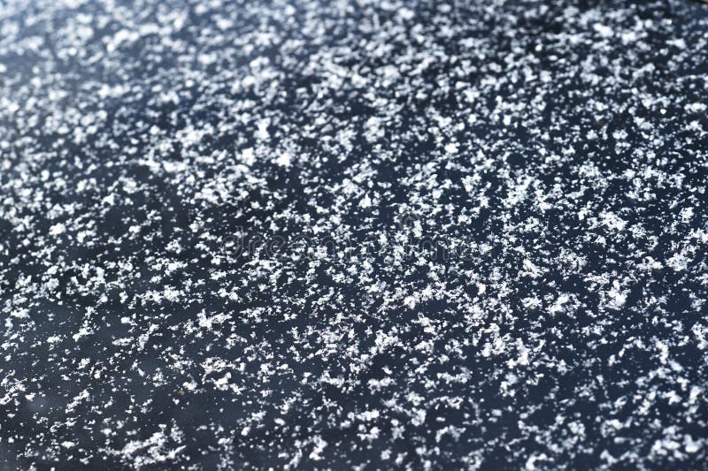 Texture abstraction of snow on the hood of the car. Shallow depth of field of the imaging space. royalty free stock image Texture abstraction of snow on the hood of the car. Shallow depth of field of the imaging space. royalty free stock image