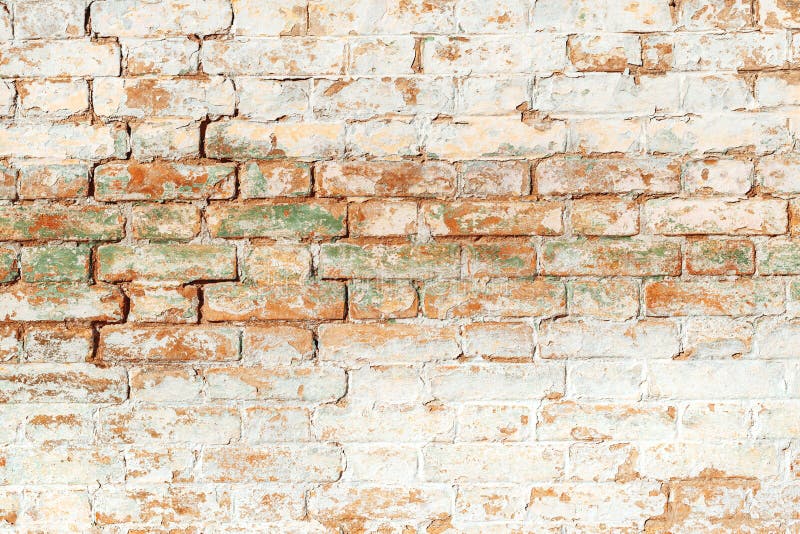 Texture and background of old worn brick wall surface