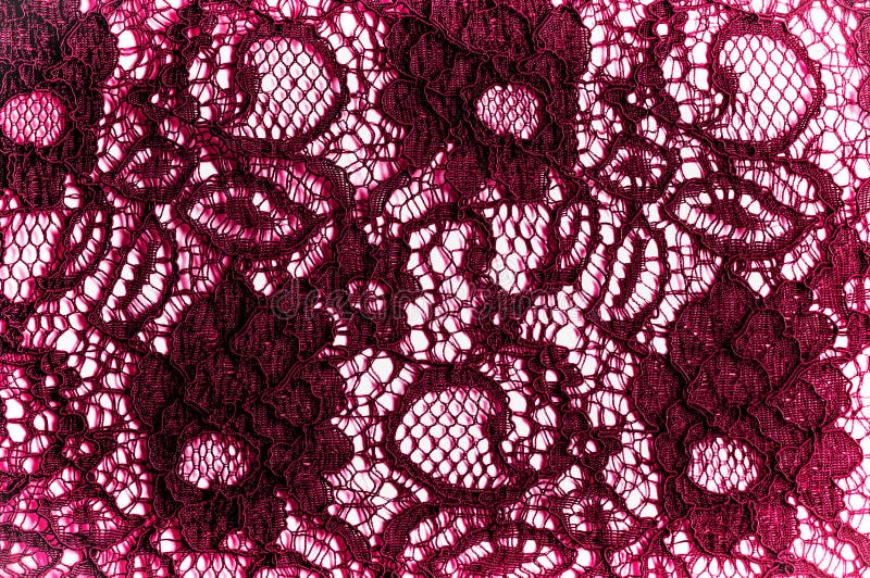 Texture, Background, Pattern. Cloth Red Lace. Background of Fabric from Lace Stylized Roses