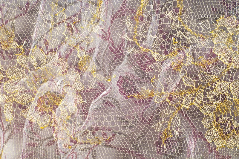 Texture, background, pattern. Pink lace on white background. Pin stock photos