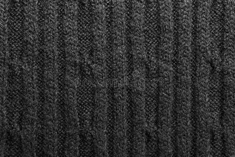 Texture of a Black Knitted Sweater Closeup. Dark Knitted Wool Material ...