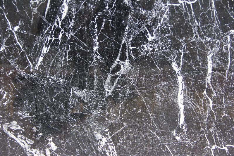 Texture of Black a Marble or Tile with White Stains and Patterns Stock