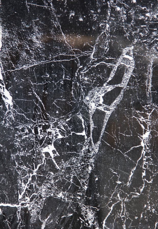 Texture of Black a Marble or Tile with White Stains and Patterns Stock