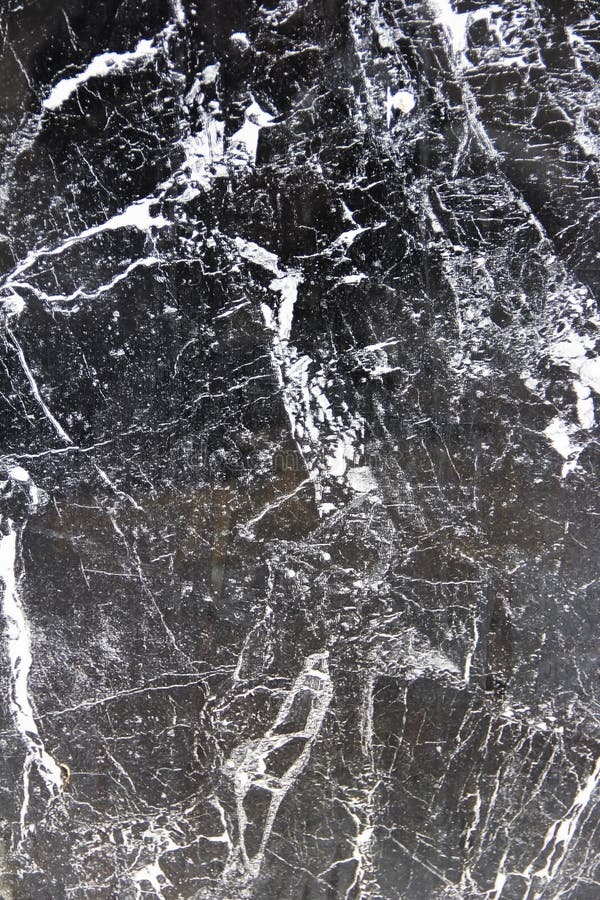 Texture of Black a Marble or Tile with White Stains and Patterns Stock