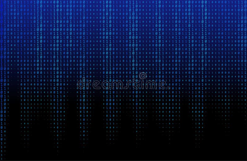 Texture bleue de vecteur de code binaire illustration stock Texture bleue de vecteur de code binaire illustration stock