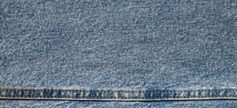 Texture of Blue Jeans Denim Fabric with Seam Background Stock Image ...