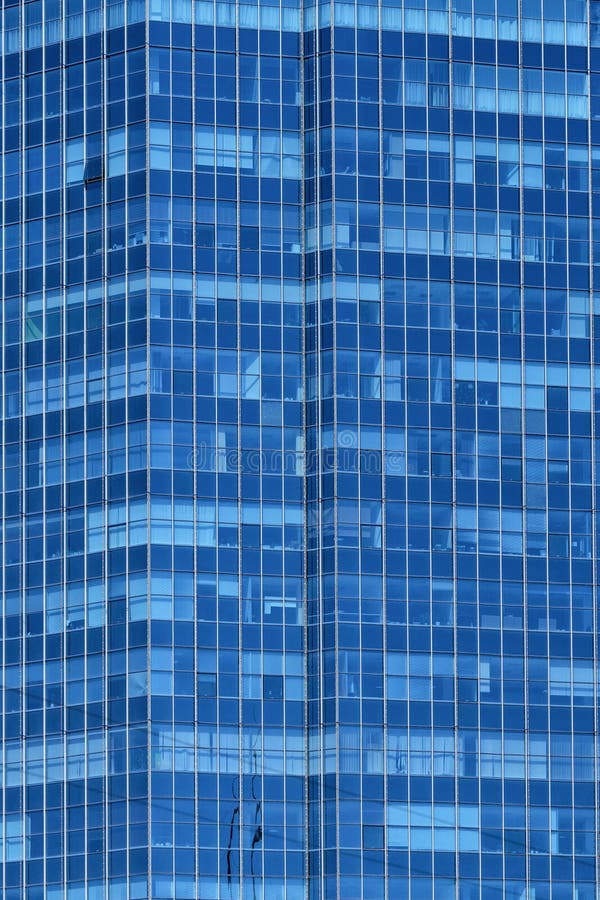 The texture of the blue Windows of the facade royalty free stock photo