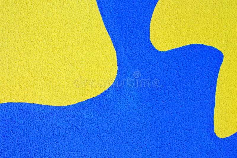 Texture of Bright Blue and Yellow Wall Stock Image Image of design