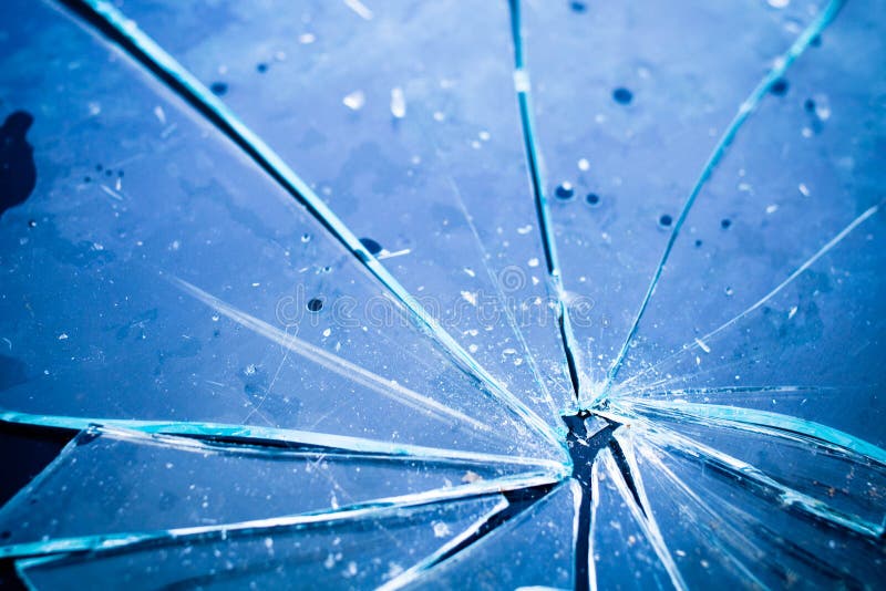 Texture of Broken Glass in Blue Light Stock Photo - Image of background,  destruction: 176450272
