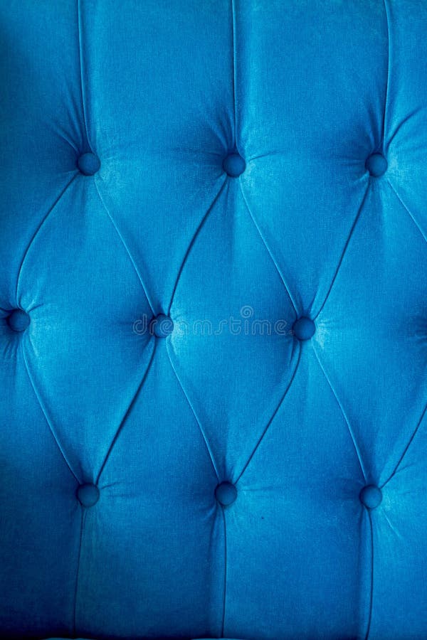 Texture,classic Blue Sofa Upholstery with Light Fabric Buttons. Stock Image Image of