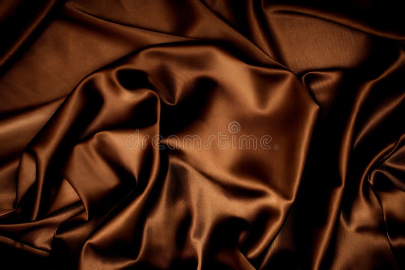 Texture of Cloth Chocolate Brown Satin Silk Stock Image - Image of