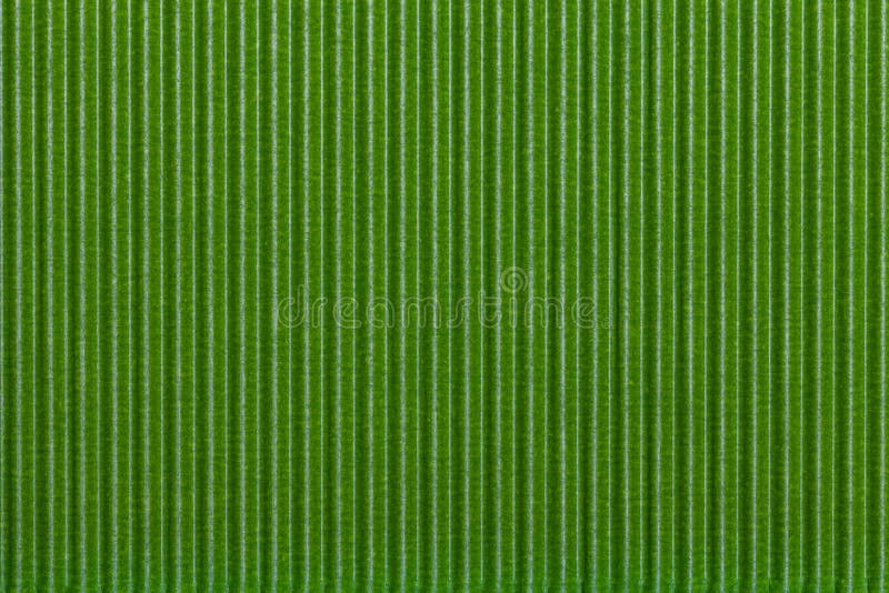 Texture Corrugated Green Paper. Striped Background Stock Photo Image