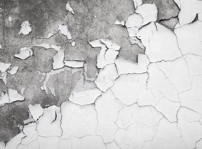 Texture of cracked paint on concrete wall stock photography