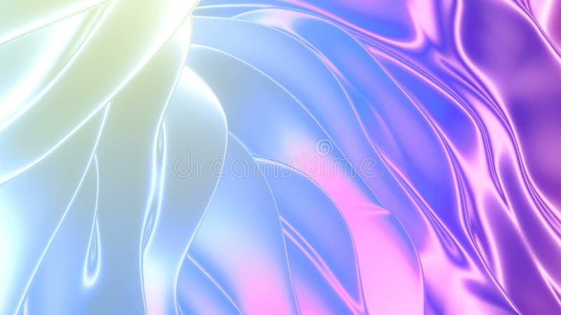 Texture de rendu 3d avec animation de boucle de surface incurvée métallique déformée illustration stock