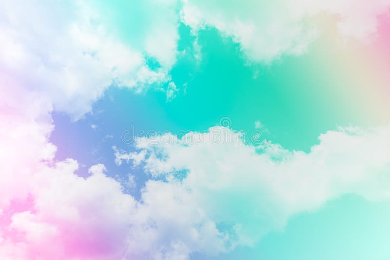 Texture and Detail of Beautiful Pastel Clouds and Sky Stock Image ...