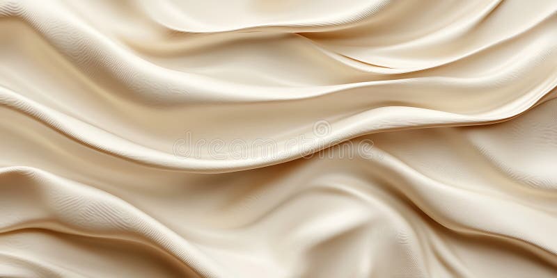 Texture di Creamy Beige Fabric : Sfondo Elegant Draped illustrazione vettoriale