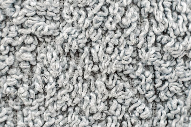 The Texture of the Gray Color Carpet Closeup. Thick Pile Material