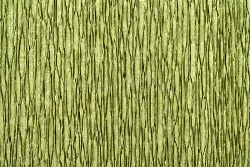 Texture of Green Crepe Paper Close Up. Decor Paper Stock Image Image