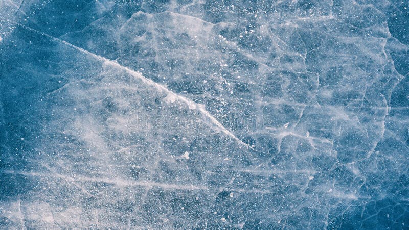 Texture of the ice surface on the rink