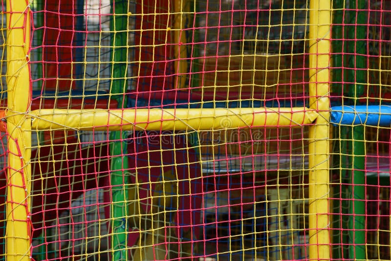 Texture of the mesh fence on the playground