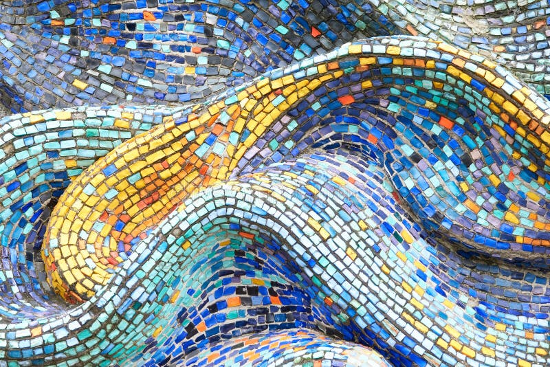Texture Mosaic Tiles Colorful Wave Background royalty free stock photos