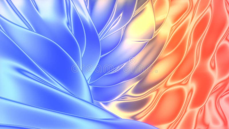 Texture métallique moderne avec ondes colorées 3d animation en boucle de rendu 4k uhd illustration stock