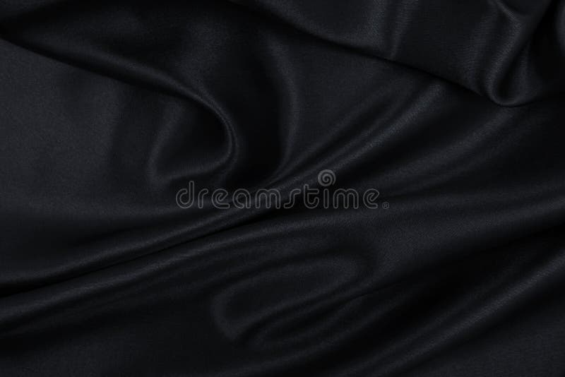 Texture De Fond Tissu Noir Abstrait Tissu Doux Ondulé Foncé Est