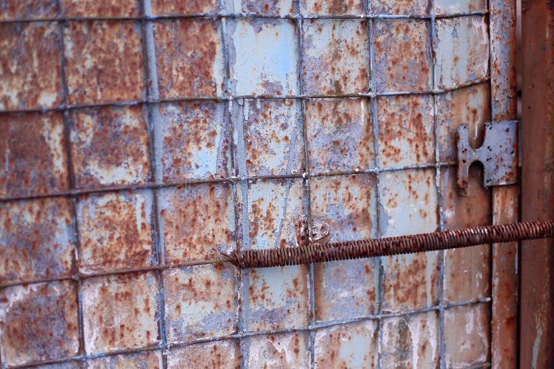 Texture of an Old Fence with Faded and Peeling Paint Stock Image