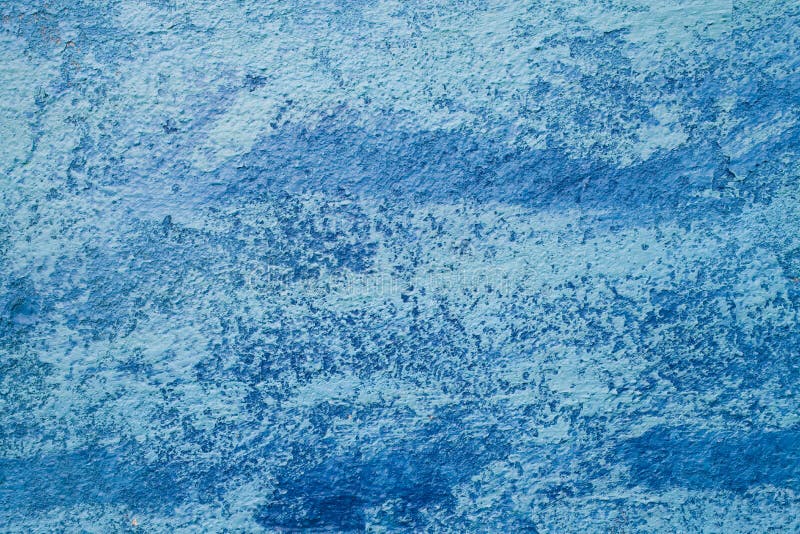 Texture of Old Wall Painted in Blue. Light Blue Vintage Background for