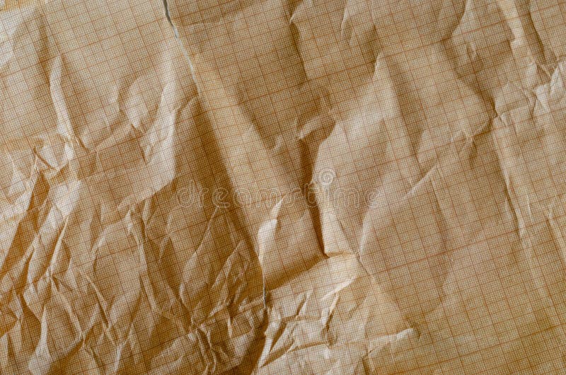 Texture of orange mint graphic paper for drawing. Detailed photo of mint and broken graph paper. Abstract multitask background
