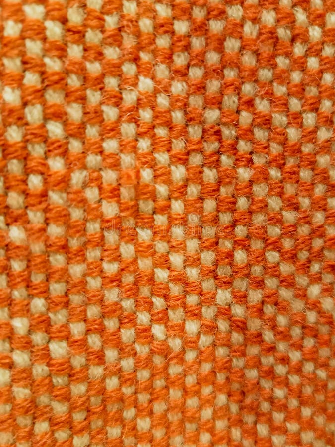 The Texture of the Orange Wool Fabric Stock Image - Image of cloth ...