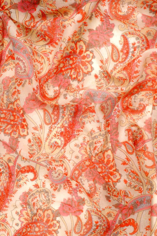 Texture, Pattern, Background. Silk Fabric - Paisley on a Beige B Stock ...