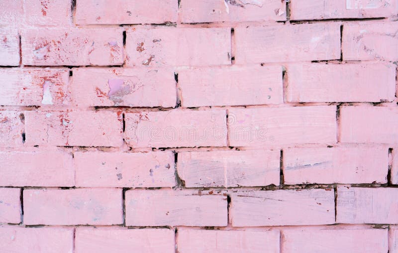 Texture of pink brick wall stock photo. Image of facade 171592944