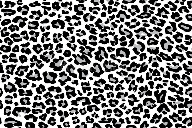 Texture repeating seamless pattern snow leopard jaguar white