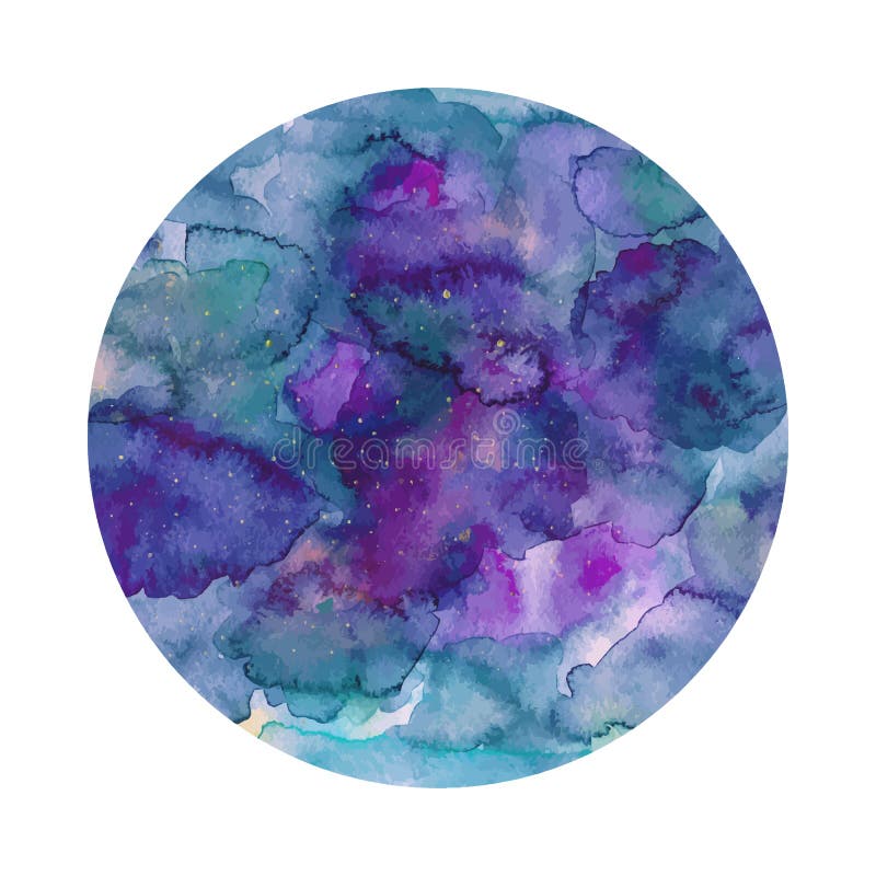 Texture ronde d'aquarelle dans le vecteur illustration libre de droits Texture ronde d'aquarelle dans le vecteur illustration libre de droits