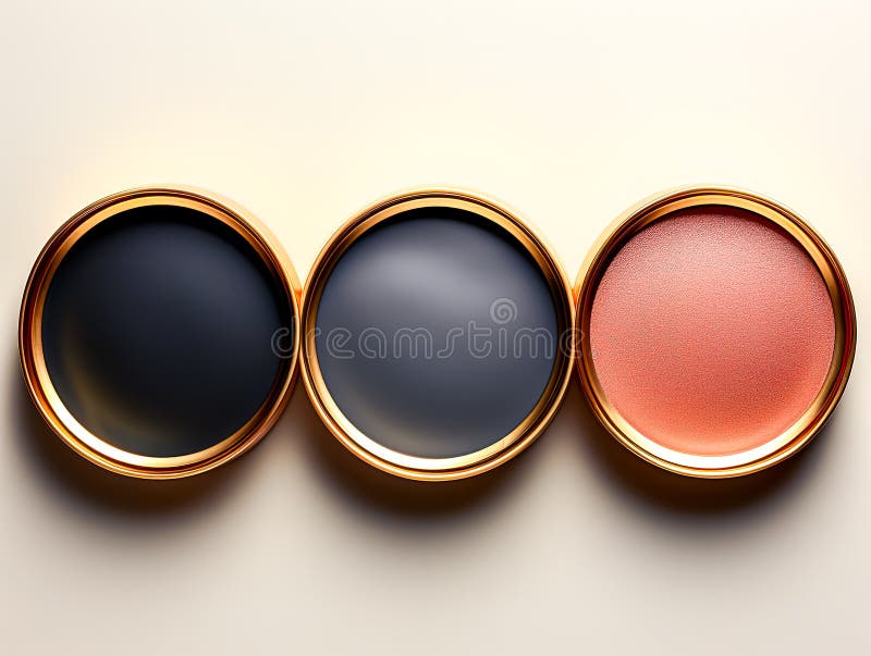Texture Round Plates Set, Metallic Design for Frames, Palette Design