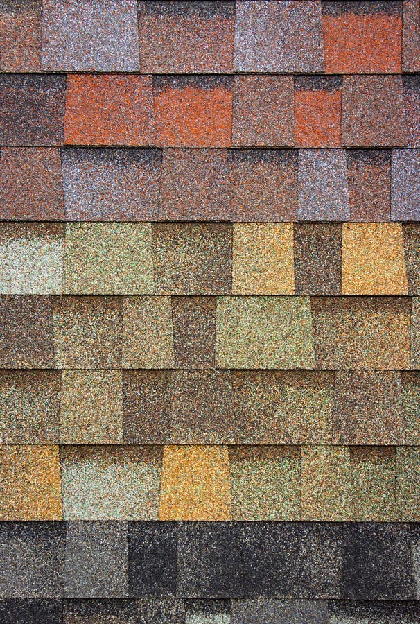 The Texture of the Shingles is Closeup. Roofing Material Stock Image