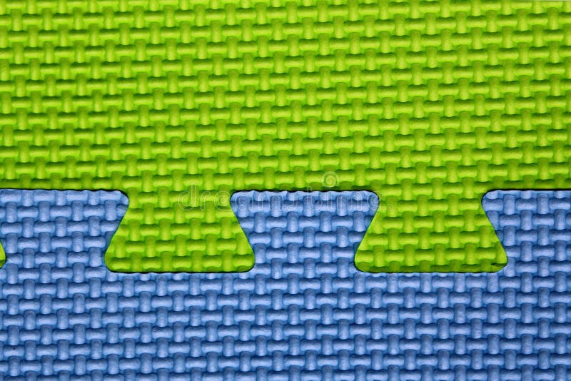 Texture soft puzzles bonded to each other in blue and green royalty free stock photos