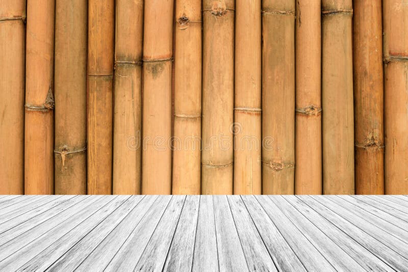 Texture Terrasse Et De  Mur  En Bois De  Bambou  Image stock 