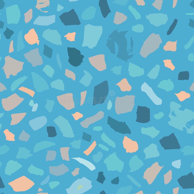 A texture of terrazzo seamless tile abstract blue background royalty free illustration
