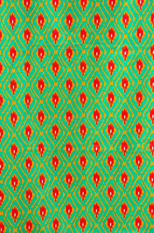 Texture Thaïlande de modèle de tissu indigène photos libres de droits Texture Thaïlande de modèle de tissu indigène photos libres de droits