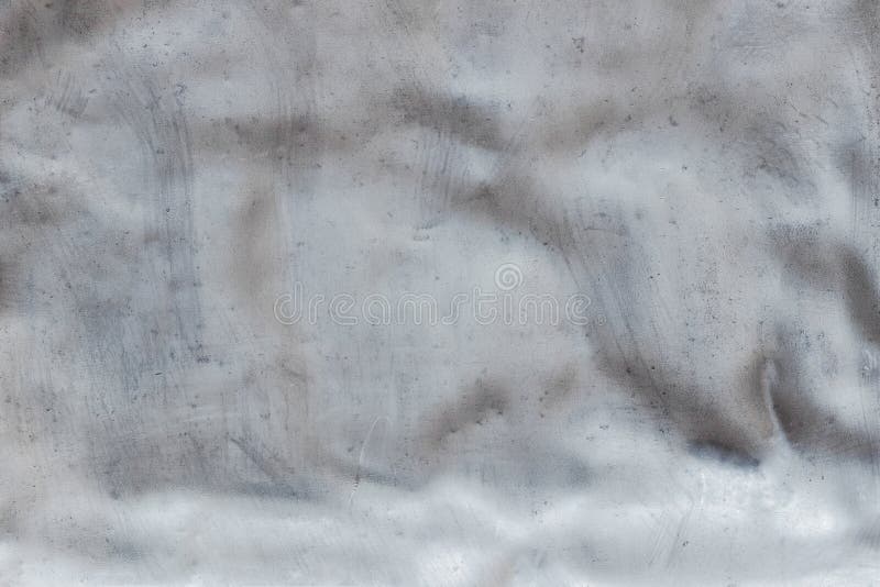 Crumpled metal texture, stainless steel background with mechanical damages
