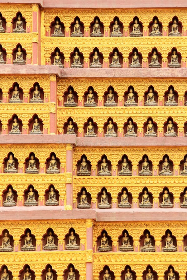 Texture of the Walls in a Buddhist Temple. Kathmandu Stock Image
