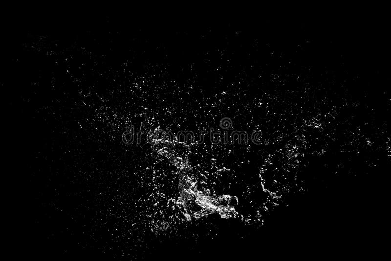 The texture of the spray of water splash on black background