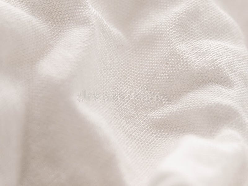 Texture of White Fabric Shows a Soft, Comfortable Feel. Abstract