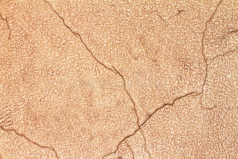 Texture of the Yellow Cracked Plaster Stock Image Image of color