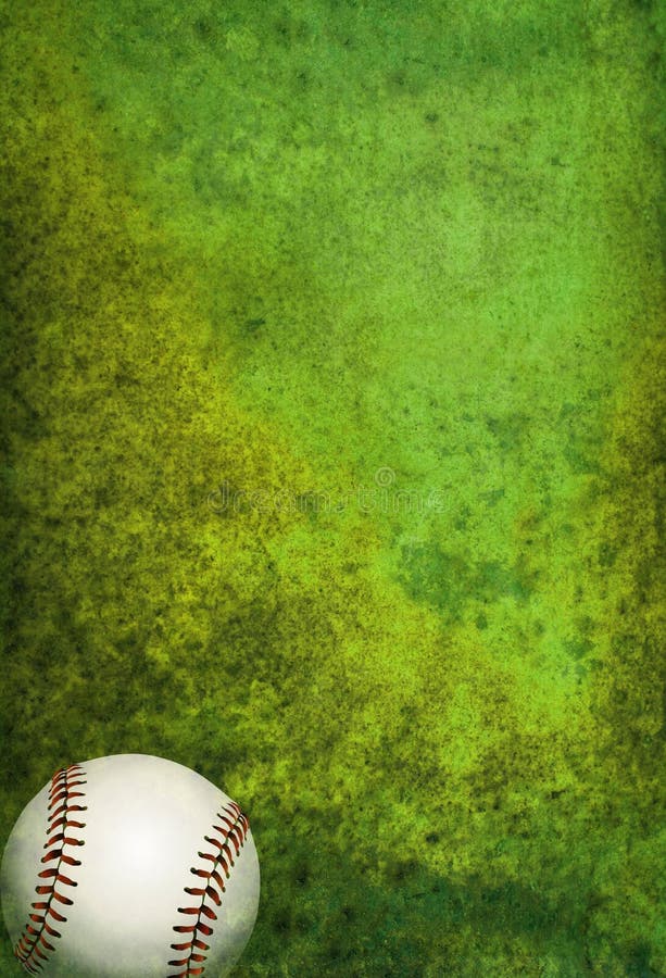A green textured baseball field background with ball. Room for copy. A green textured baseball field background with ball. Room for copy.