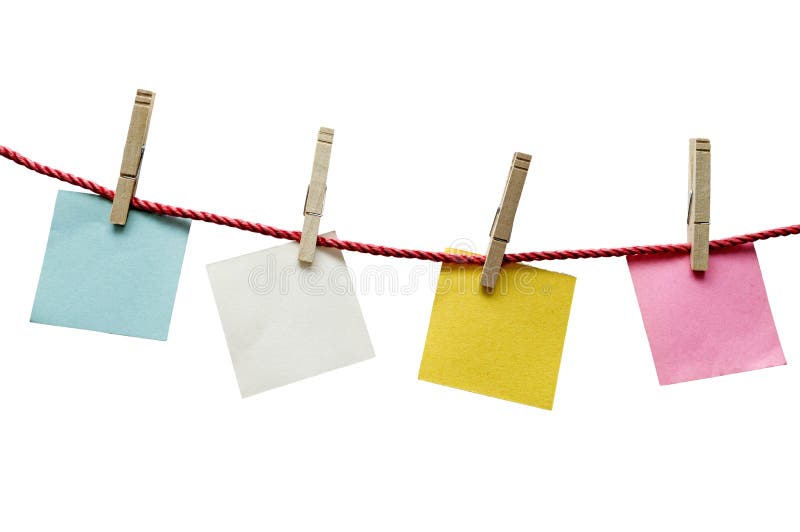 Textured Blank Papers Hanging On Rope